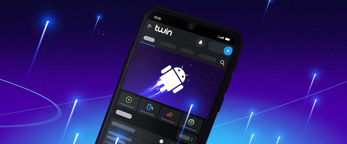 Twin Casino App auf einem Android-Smartphone